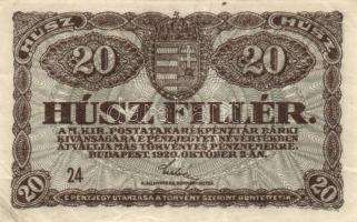 1913-1923. 20f (2x) + 50f + 1K (5x) különféle felülbélyegzésekkel + 2K (5x) 4klf típus + 10K (3x) ké...