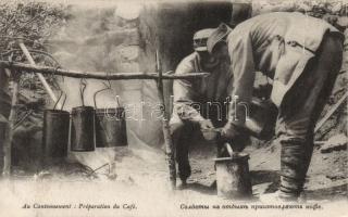 Military WWI - preparing coffee