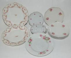 Hatalmas Zsolnay porcelán tétel: Rózsás, 12 személyes étkészlet hiányosan, de használhatóan. A meglé...