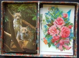 ÁLLATOK - 133 db túlnyomórészt használatlan modern képeslap, sok macska és kutya