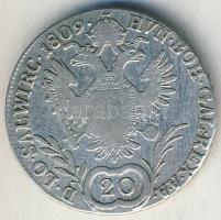 Ausztria 1809G 20Kr Ag II.Ferenc T:2/3+