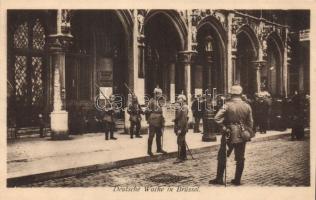 Brüssels, Regierungsgebaude,  Deutsche Wache / German guards after the occupy of Brussels