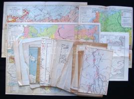26 db régi szovjet térkép, közte világháborús frontokat ábrázolók / 26 old soviet maps