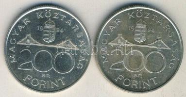 1994. 200Ft Ag (2x) "Deák" T:1-,2