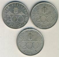 1993. 200Ft Ag (3x) "MNB" T:2-,3