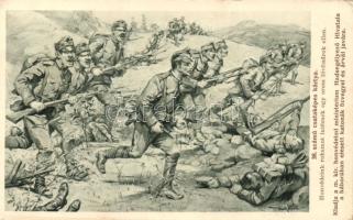 Military WWI Hungarian army against a Russian trench s: Basch Árpád