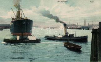 Ferry ships Bravo and KL Grasbrook in the port of Hamburg