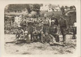 Military WWI Hungarian artillery unit at the Italian front photo