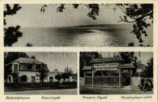 Balatonfenyves a Kupa-fogadóval, a Fenyvesi vigadóval és a Margitgyöngye szállodával