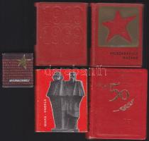 5 db munkásmozgalmi és szocreál témájú minikönyv