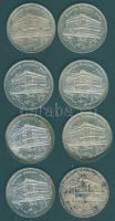 1992-93. 200Ft Ag "MNB" és "Deák" (8x) T:1-,2 (patina)