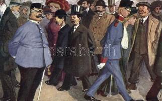 Vienna / Wien; Korso 'Zusammensetzbare Karte, bestehend aus 6 Bildern, B.K.W.I. 410-5' s: Carl Josef