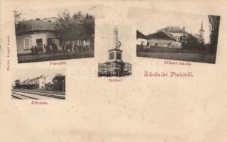 Piski with railway station and the shop of József Müller