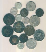 17db klf külföldi forgalmi érme tétel, olaszokkal, oroszokkal, régebbi és ezüst darabokkal! T:vegyes