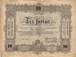 1848. 10Ft "Kossuth bankó" T:IV + 1849. 15Kr Kincstári utalvány T:V