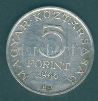 1948. 5Ft "Petőfi" Ag utánveret T:PP