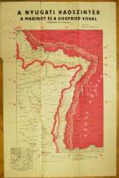 1940 A Nyugati hadszíntér kihajtható térkép borítóval / The western front map 45x75 cm