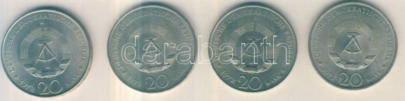 NDK 1971-72. 20M (4x) mind klf motívummal T:2