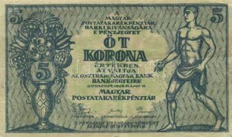 1919. 5K "Osztrák-Magyar Bank..." T:III- hajtásnál lyukak