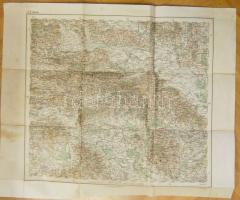 Trient, Zágráb és környéke színes katonai térképek / Trient and environ + Zagreb and eviron military maps 120x80 cm + 65x50 cm