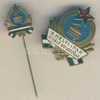 1953. "A Helyi Ipar Kiváló Dolgozója" jelvény és kitűző (rövid ideig adományozták) T:2(apró zománchiba)