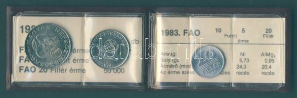 1983 "FAO" sor 20f, 5Ft, 10Ft eredeti plasztikcsomagolásban, tanúsítvánnyal T:BU