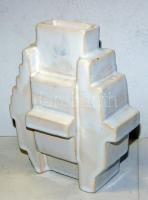 cca 1970 Mázas kerámia váza jelzés nélkül 19cm magas