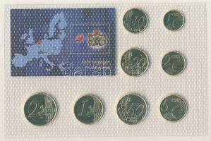 Hollandia 2000. 1c-2€ 8 különféle db szettben, aranyozott (24K) kiadás tanúsítvánnyal! T:1 / Netherlands 2000. 1c-2€ 8 different in set, gilded edition with certificate C:1