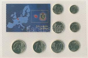 Belgium 2004. 1c-2&#8364; 8 különféle db szettben, aranyozott (24K) kiadás tanúsítvánnyal! T:1  Belgium 2004. 1c-2&#8364; 8 different in set, gilded edition with certificate C:1