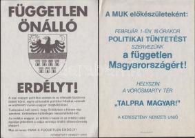 1989 4 db érdekes politikai röplap