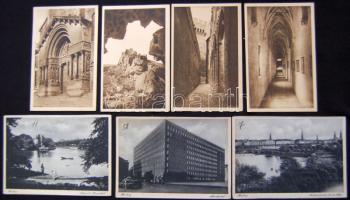 11 db háború előtti német és 8 db régi francia városképes lap