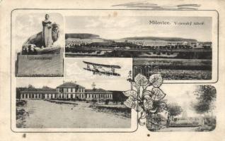 Milovice military barracks with aeroplane (EK)