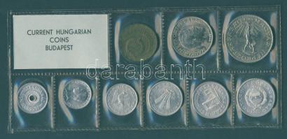 1971. 2f-10Ft 9db klf érmés forgalmi sor fóliatokban T:1