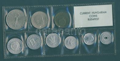 1973. 2f-10Ft 9db klf érmés forgalmi sor fóliatokban T:1