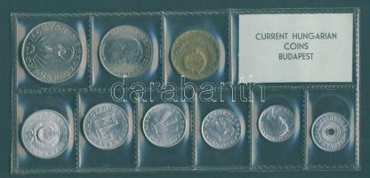 1974. 2f-10Ft 9db klf érmés forgalmi sor fóliatokban T:1