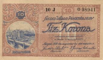 Szeged 1919. Pénztárjegy 10K-ról T:I-(kis sarokhajlás)