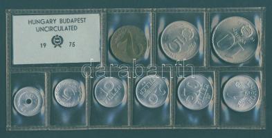 1975. 2f-10Ft 9db klf érmés forgalmi sor fóliatokban T:1