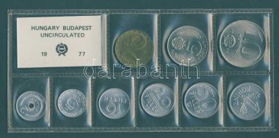 1977. 2f-10Ft 9db klf érmés forgalmi sor fóliatokban T:1