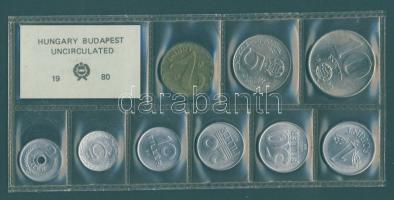 1980. 2f-10Ft 9db klf érmés forgalmi sor fóliatokban T:1
