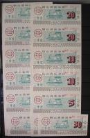 Kína nagyon szép kupon és szükségpénz gyűjtemény bélyegalbumba rendezve, köztük ívek is! Összesen 26...