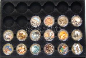 Libéria 2001. 10$ "Szabadság pillanatai" multicolor sorozat 24/16db klf darabja eredeti díszdobozban kiegészítésre várva! T:PP /Liberia 2001. 10$ "Moments of Freedom" multicolor serial 16 different pieces in original case C:PP