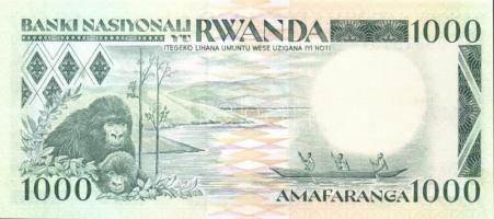 Ruanda 1988. 1000Fr T:I / Rwanda 1988. 1000 Francs C:Unc
