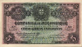 Mozambik 1934. 5L T:II- / Mozambique 1934. 5 Libras C:VF