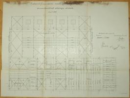 1896 Budapest Ferencvárosi állomási munkásház telep kézzel rajzolt helyszínrajza 42x38 cm + a pályaudvar körvasúti elegyáramllása