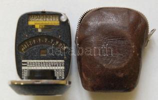 cca 1940 Német gyártmányú Electro Bewi Standard típusú fénymérő, működőképes állapotban, tokkal