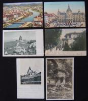6 db háború előtti osztrák városképes lap