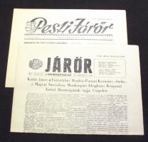 1957 január- február Járőr és a Pesti járőr c. karhatalmi lapok két, jó állapotú száma