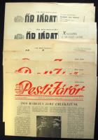 1956 utáni visszarendeződés a karhatalom szemszögéből. A Járőr, Pesti Járőr, Őrjárat c. karhatalmi lapok 5 db száma szép állapotban 1957 január-februárból