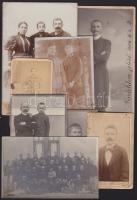 ~1870-1916  8 db klf keményhátú fotó, benne katonai