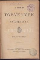 1878-ik évi Törvények Gyűjteménye, Budapest, Légrádí Testvérek bizománya